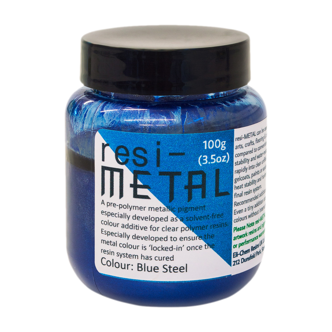 resi-METAL Metallic Pigment Pastes in 5 Colors Blue Steel 100 g