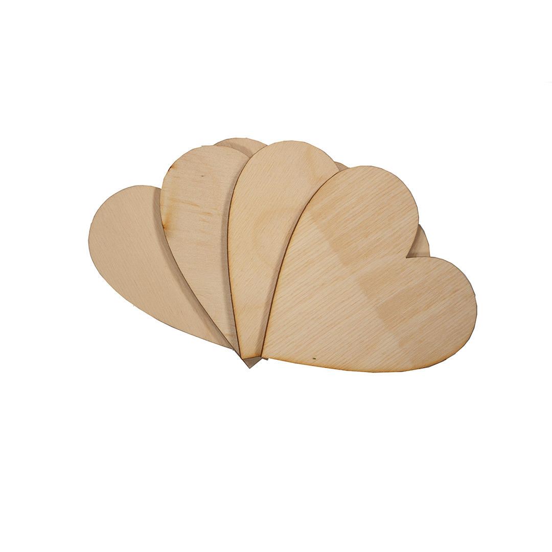 Wooden Coasters Set of 4 Heart