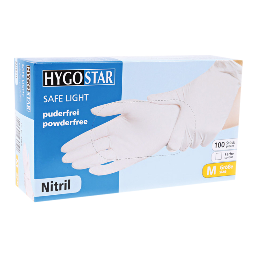 Nitrile Gloves Safe Premium in 3 Sizes (White)