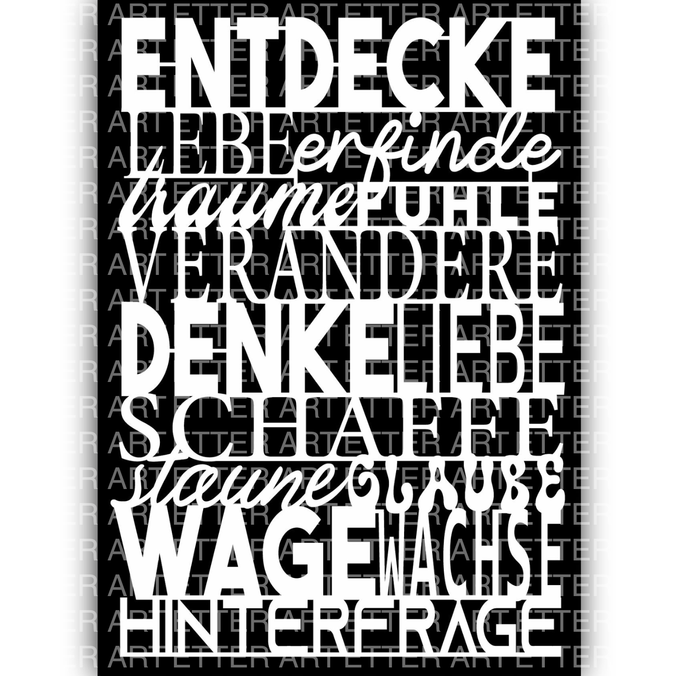 WILD WORDS (DE) - 42,0 x 59,4 cm 