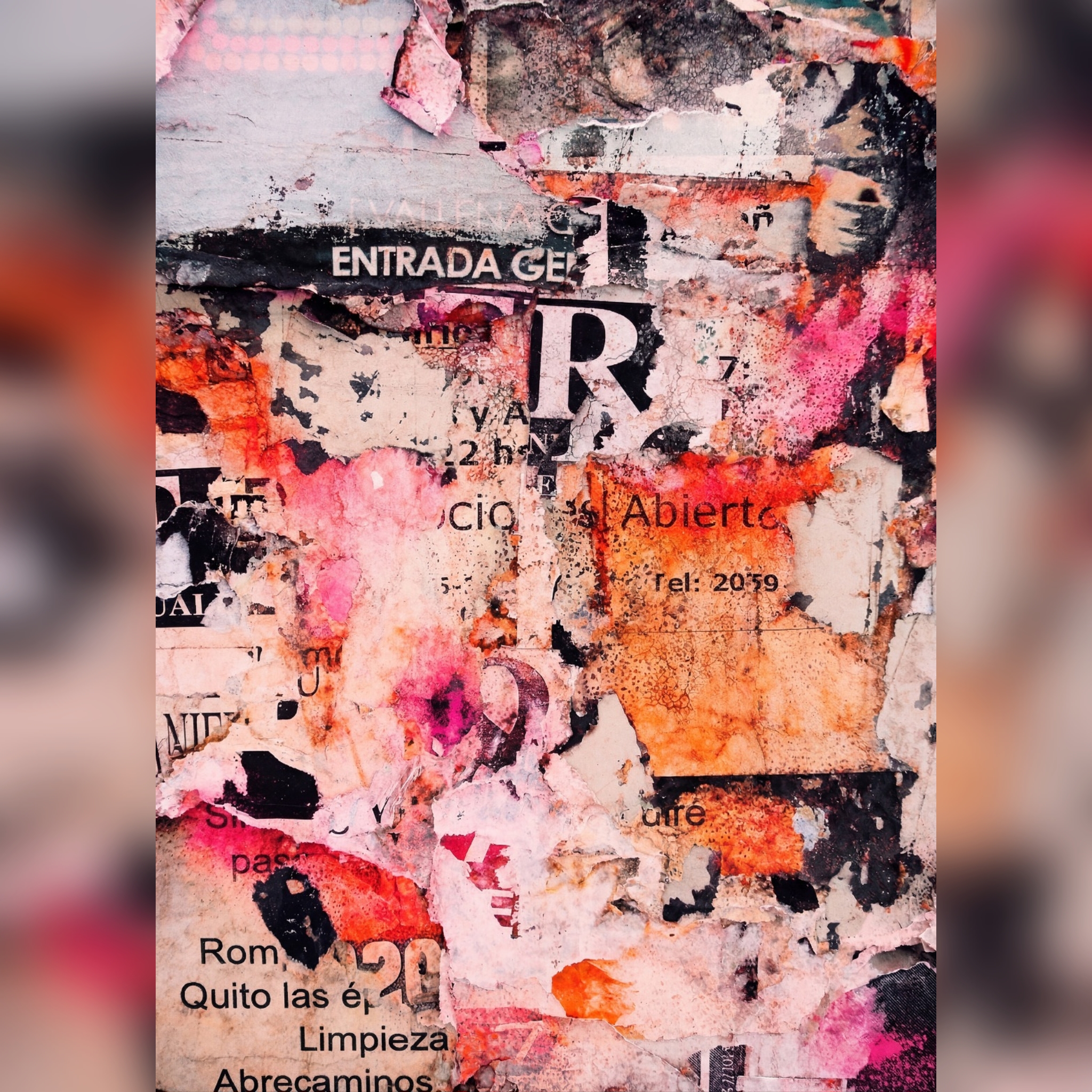 Etter Art Paper Torn Paper in 3 Colors Reddish