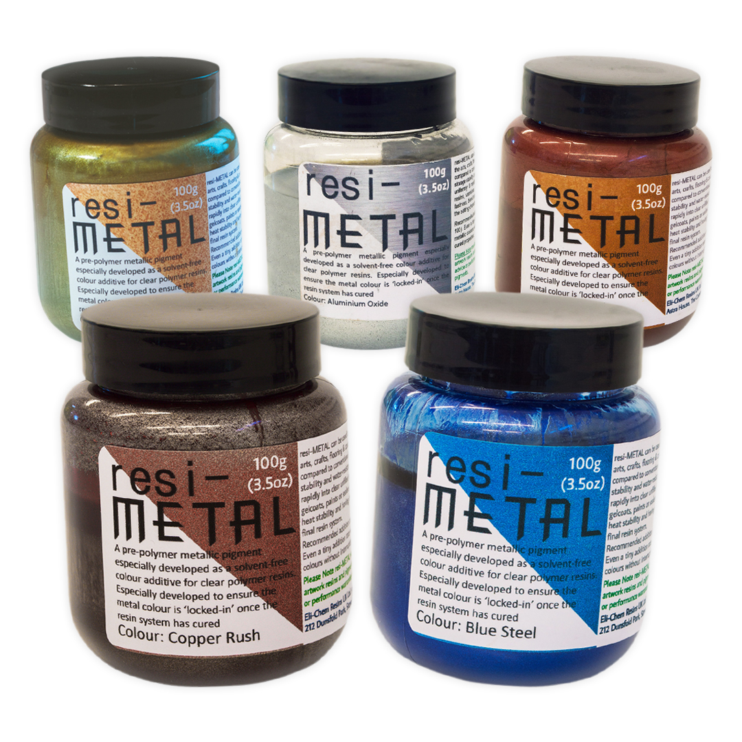 resi-METAL Metallic Pigment Pastes in 5 Colors