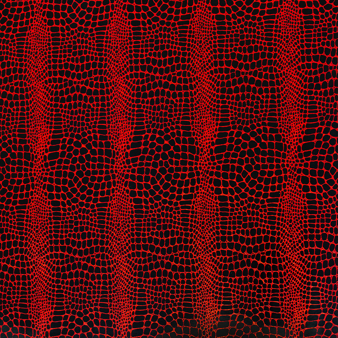 Prägepapier Croco Black Red 787x1092 mm